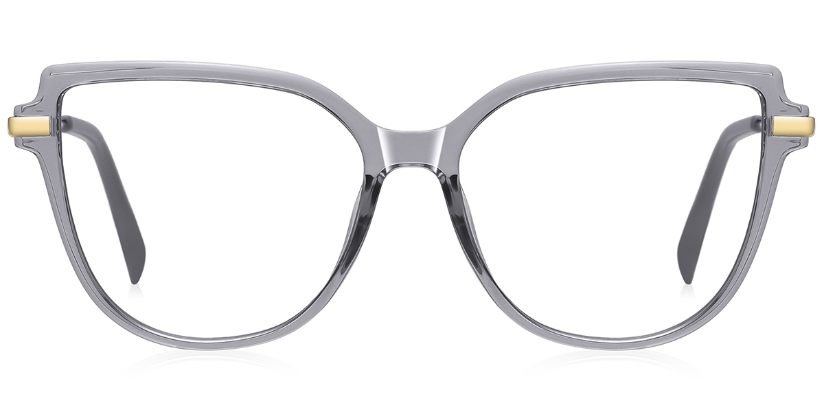 Geometric Reading Glasses translucent-grey