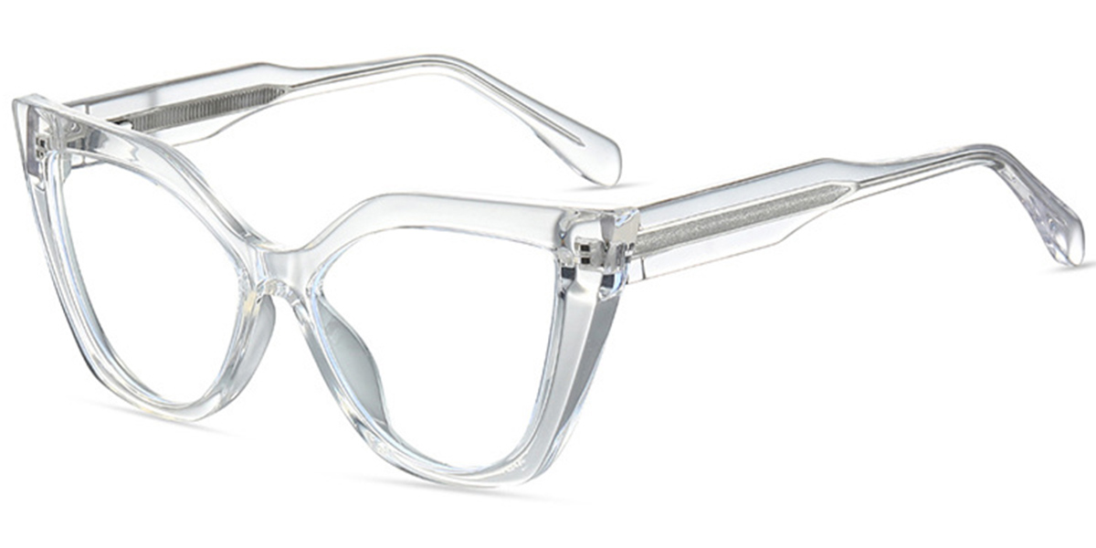 Cat Eye Reading Glasses translucent-white