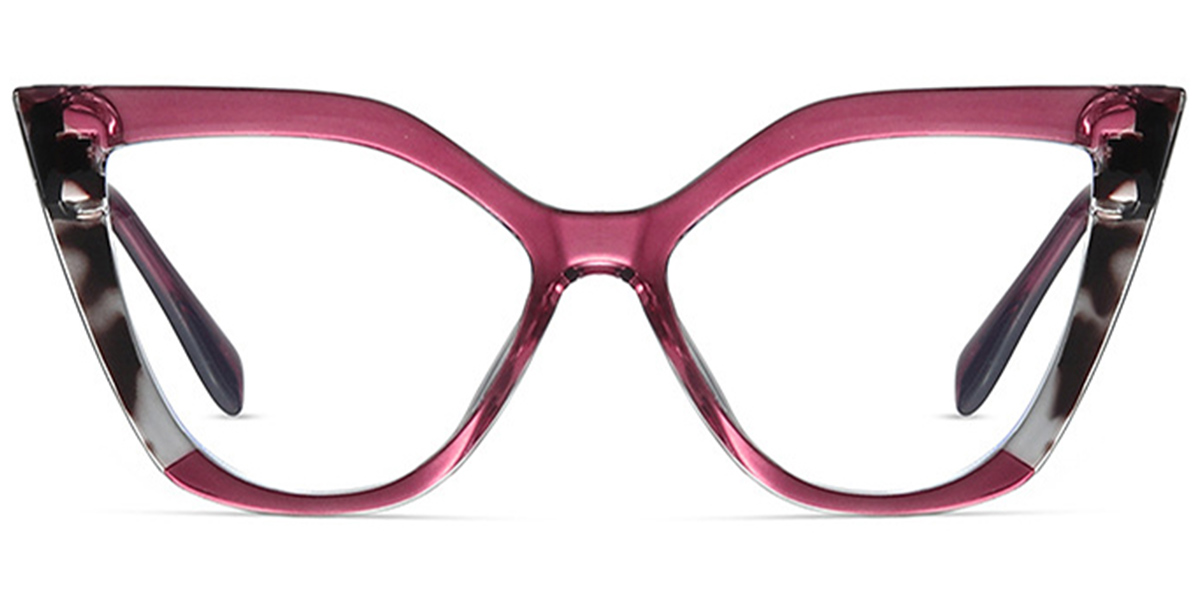 Cat Eye Reading Glasses pattern-purple