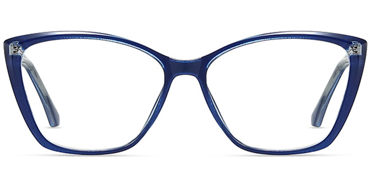 Square Reading Glasses translucent-blue