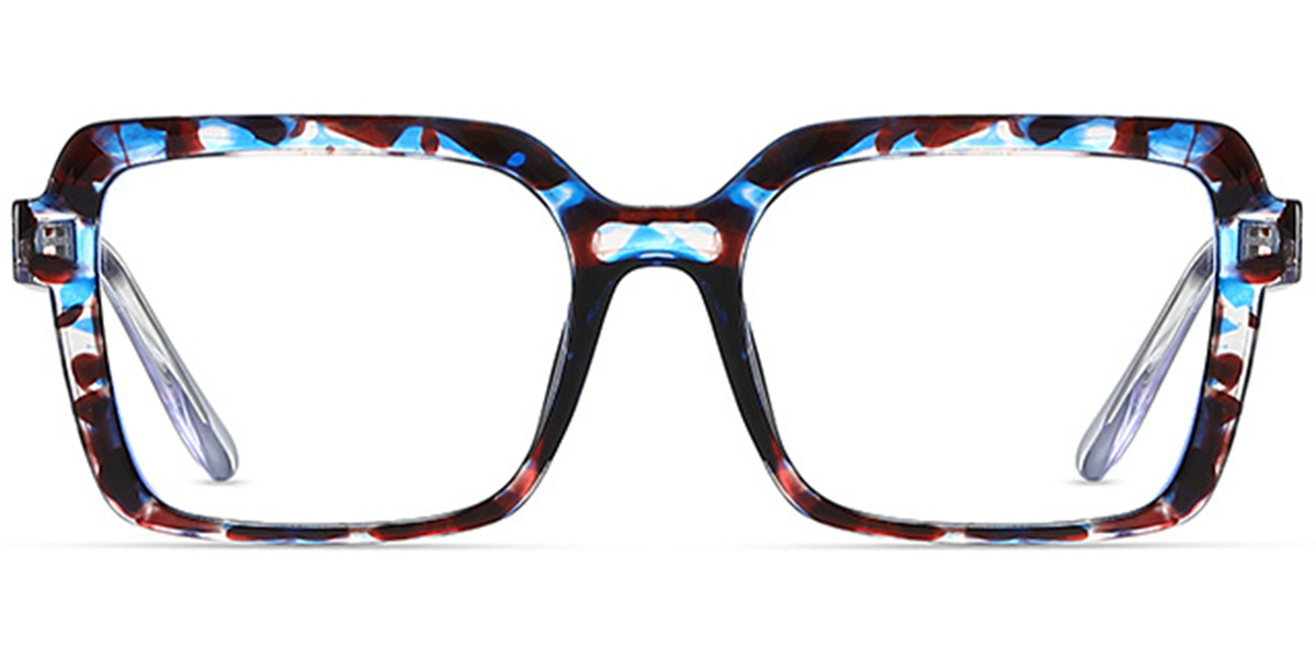 Rectangle Reading Glasses pattern-blue