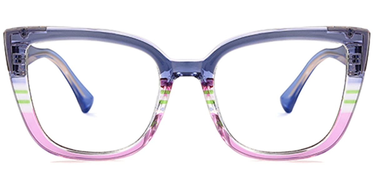 Square Reading Glasses pattern-blue