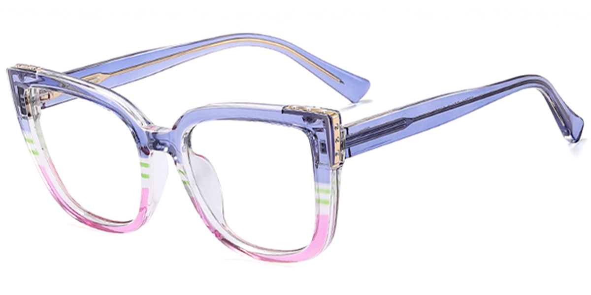 Square Reading Glasses pattern-blue