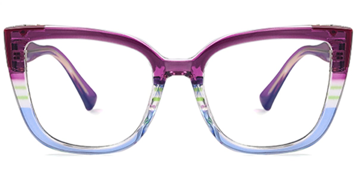 Square Reading Glasses pattern-purple