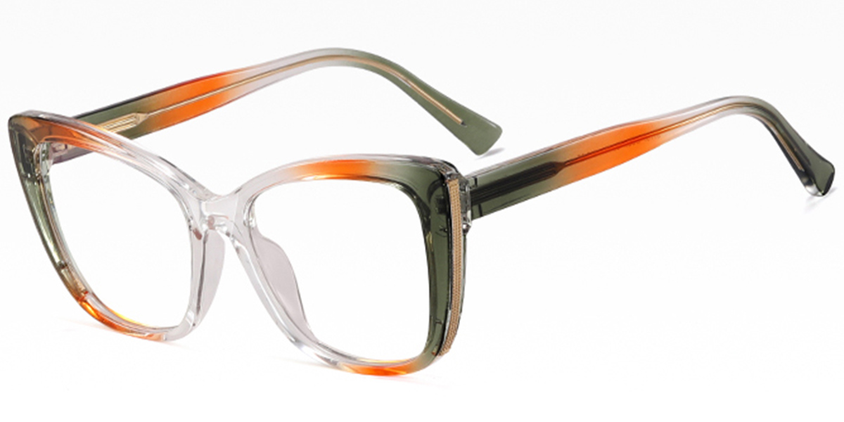 Cat Eye Reading Glasses gradient_green