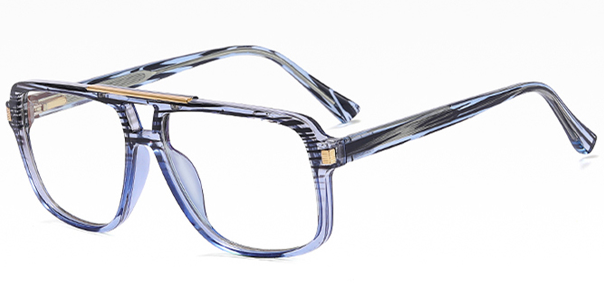 Aviator Reading Glasses pattern-blue