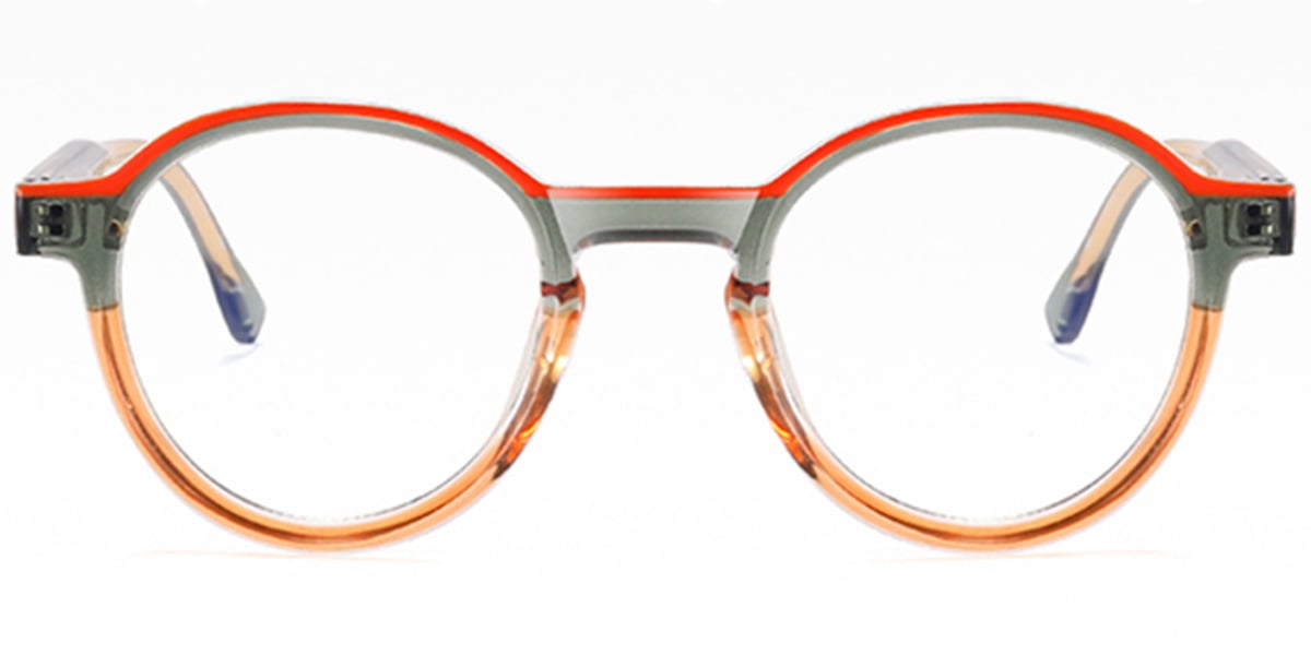 Round Reading Glasses pattern-orange