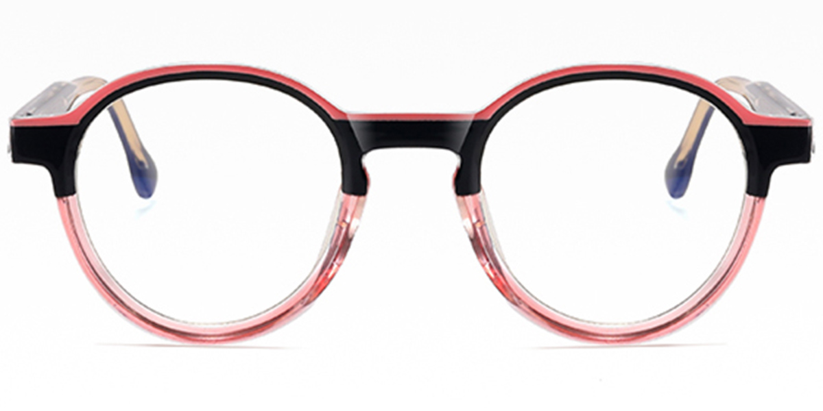 Round Reading Glasses pattern-pink