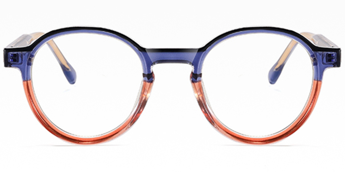 Round Reading Glasses pattern-blue