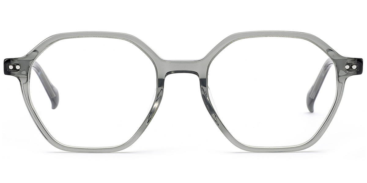 Acetate Square Reading Glasses translucent-grey