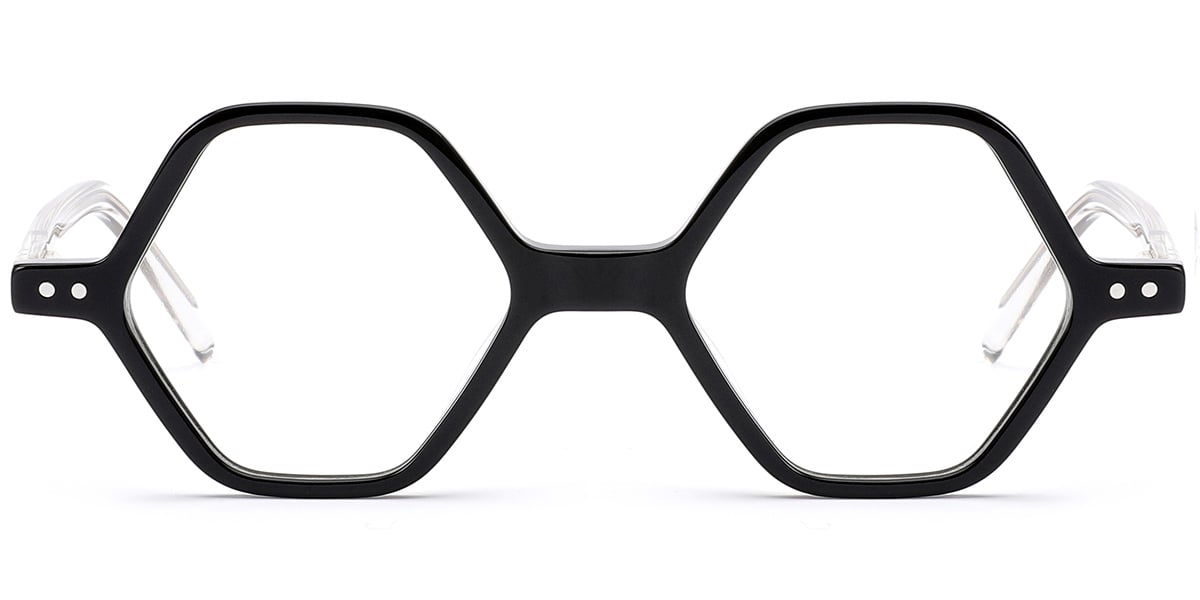 Acetate Geometric Reading Glasses black