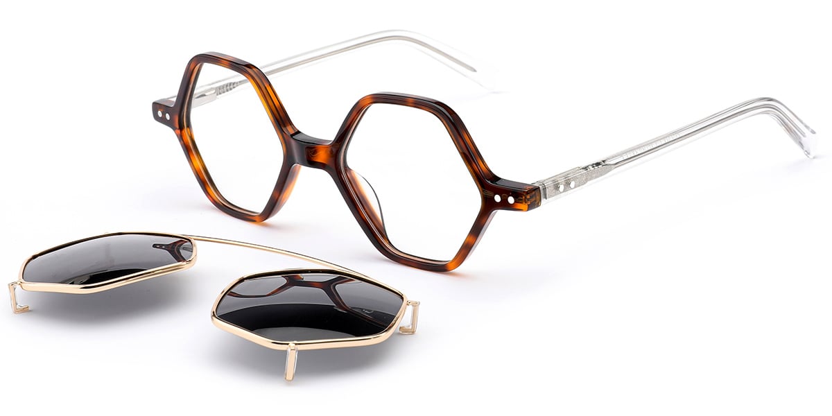 Acetate Geometric Reading Glasses tortoiseshell