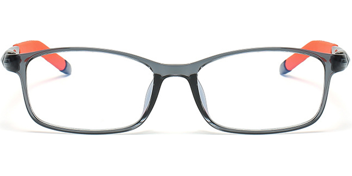 Kid's Rectangle Reading Glasses translucent-grey