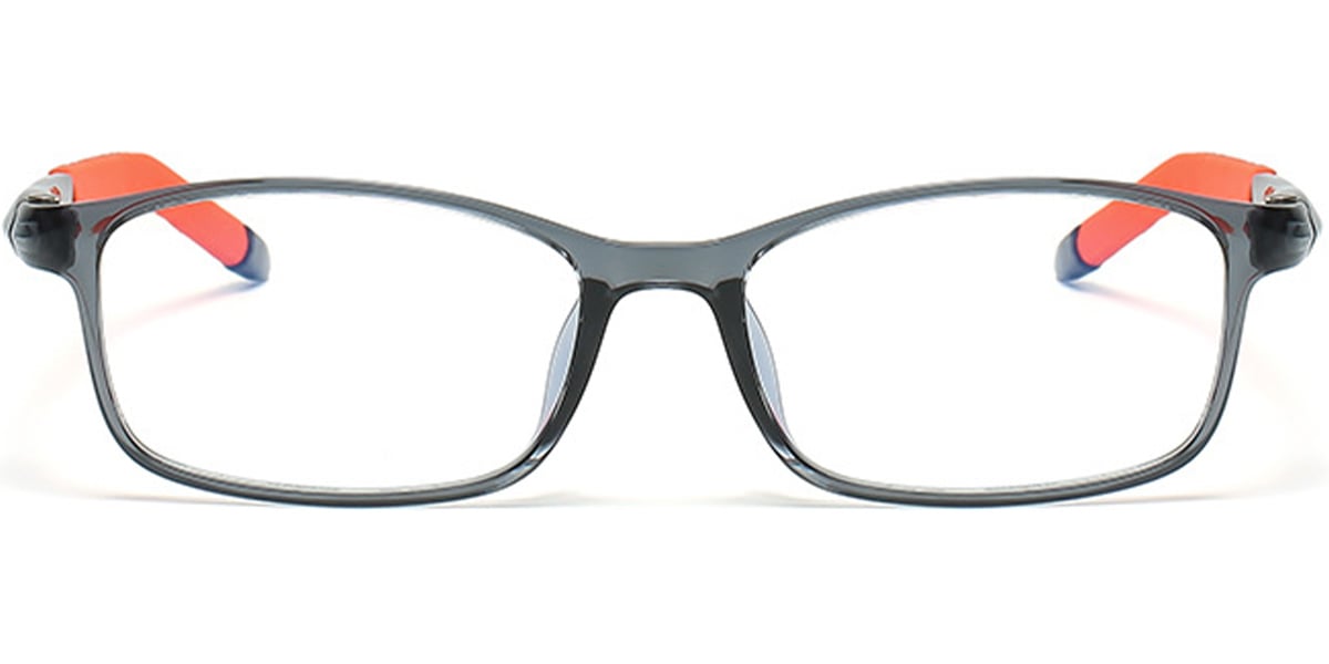 Kid's Rectangle Reading Glasses translucent-grey