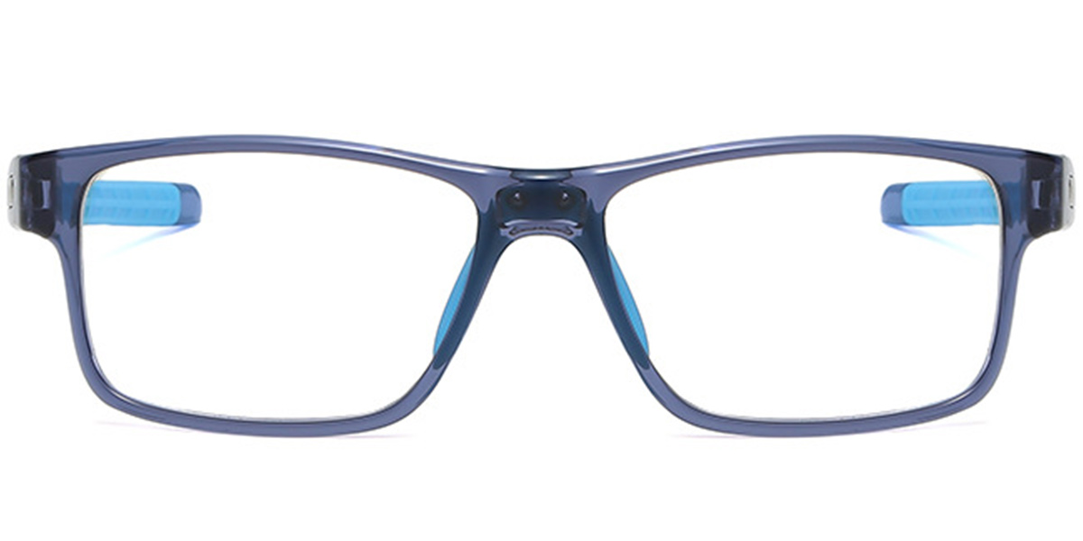 Rectangle Reading Glasses translucent-blue