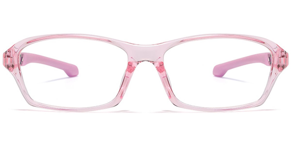 Rectangle Reading Glasses translucent-pink