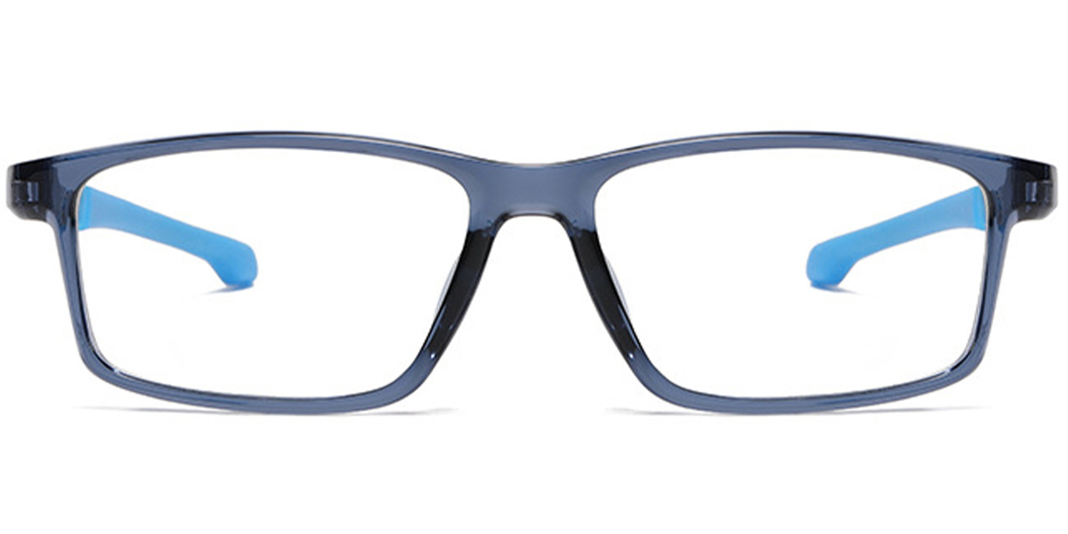 Rectangle Reading Glasses translucent-blue