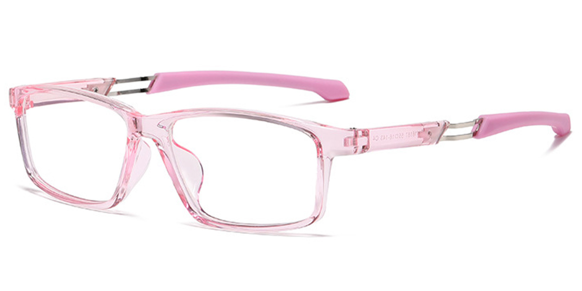 Rectangle Reading Glasses translucent-pink