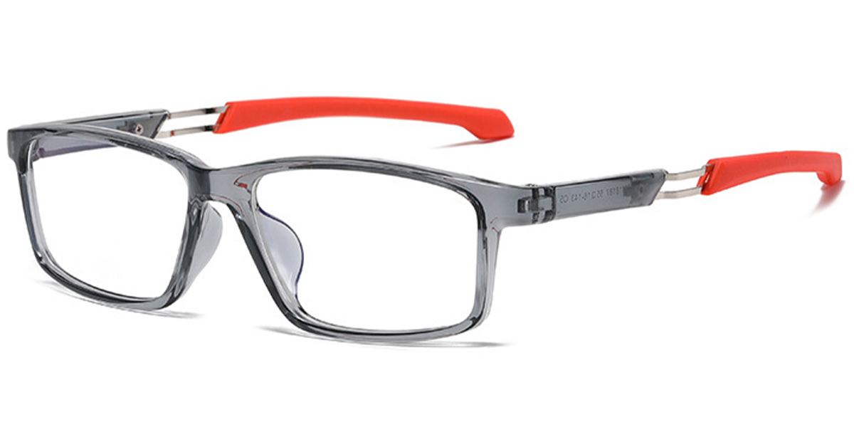 Rectangle Reading Glasses translucent-grey