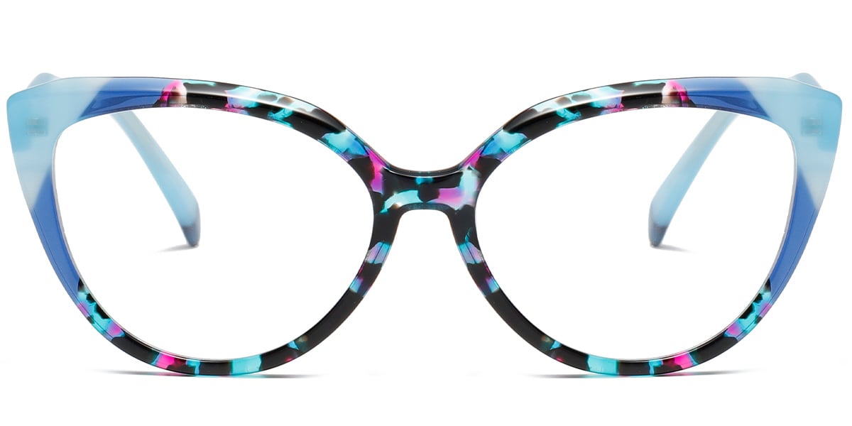 Acetate Cat Eye Reading Glasses pattern-blue