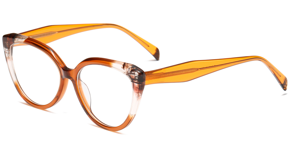 Acetate Cat Eye Reading Glasses pattern-orange