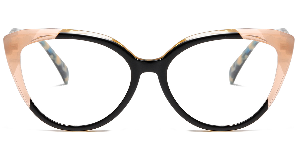 Acetate Cat Eye Reading Glasses pattern-brown