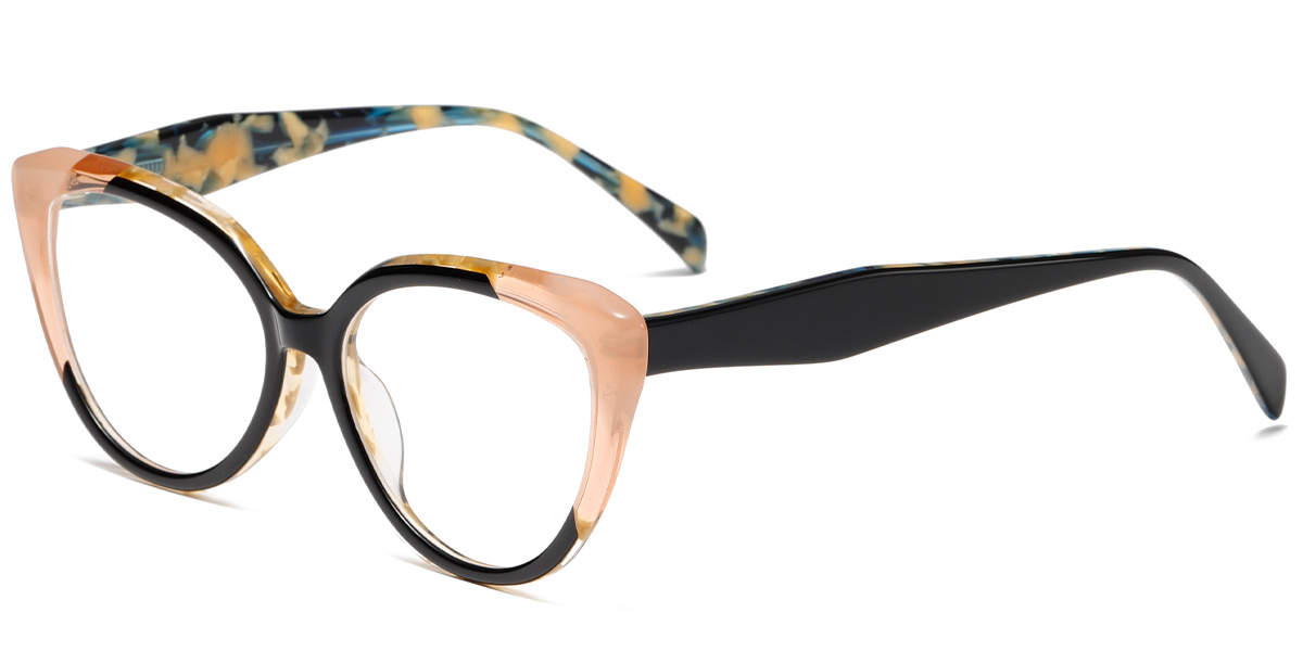 Acetate Cat Eye Reading Glasses pattern-brown