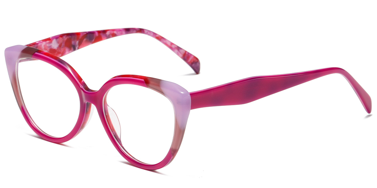 Acetate Cat Eye Reading Glasses pattern-rose