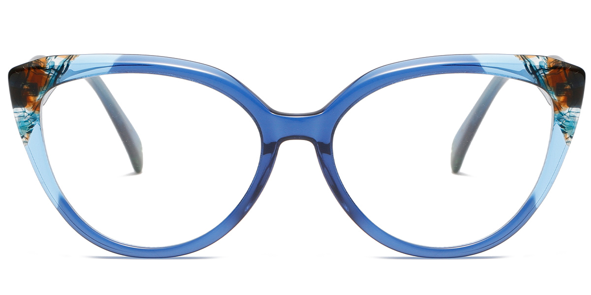 Acetate Cat Eye Reading Glasses translucent-blue