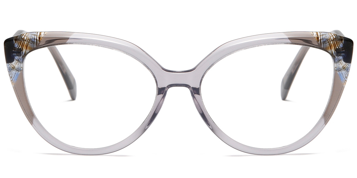 Acetate Cat Eye Reading Glasses pattern-grey