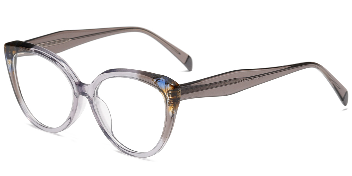 Acetate Cat Eye Reading Glasses pattern-grey