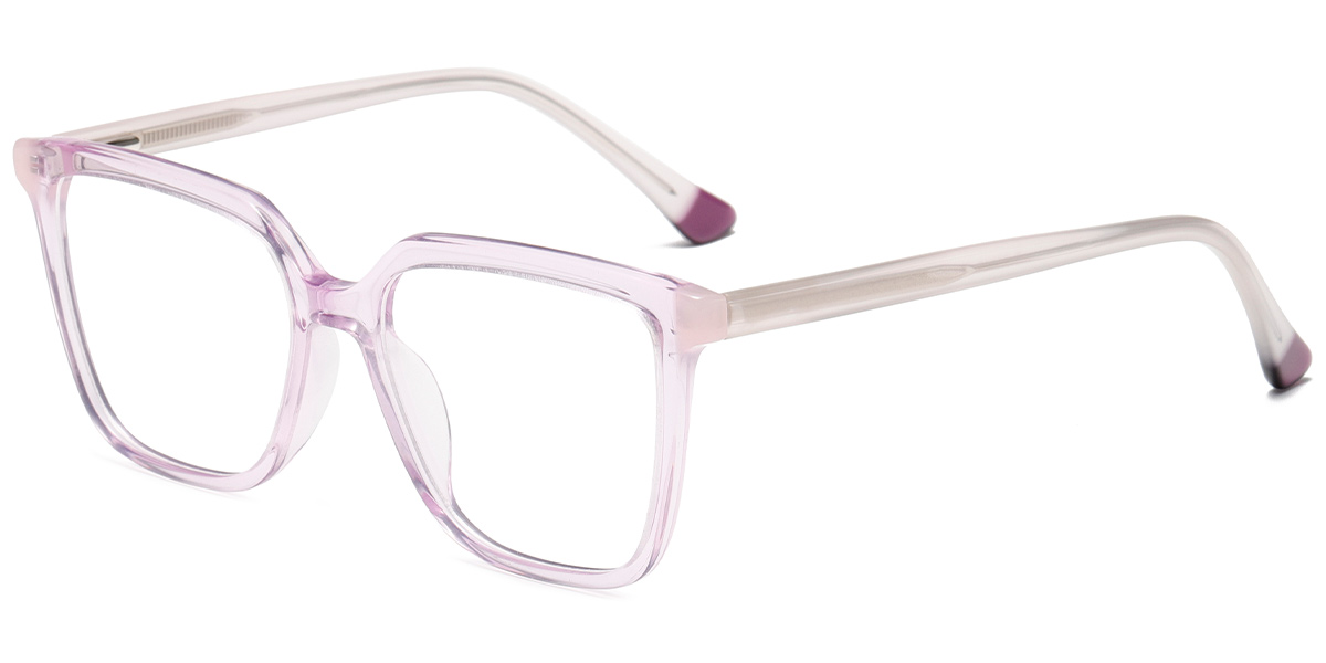 Acetate Square Reading Glasses translucent-purple