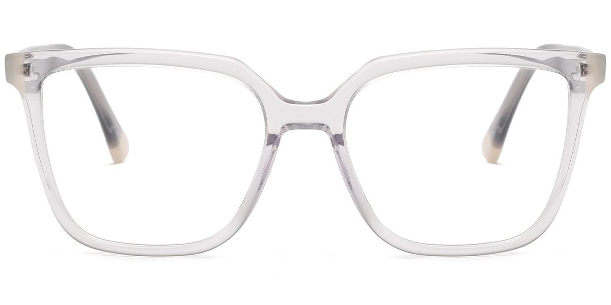 Acetate Square Reading Glasses translucent-grey