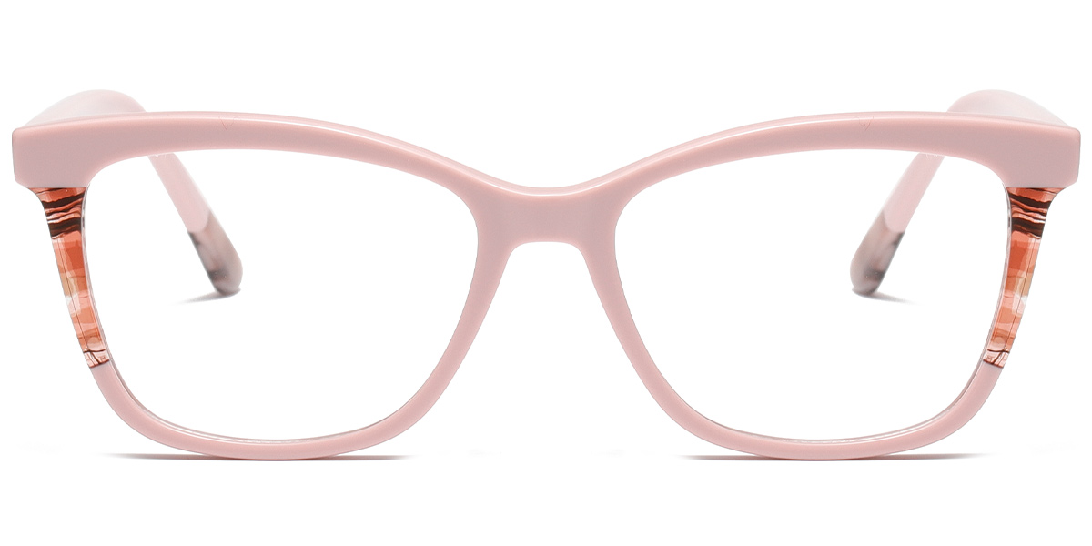 Acetate Square Reading Glasses pattern-pink