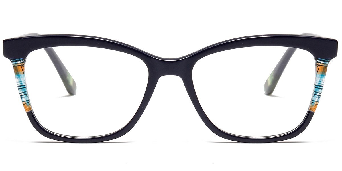 Acetate Square Reading Glasses pattern-blue