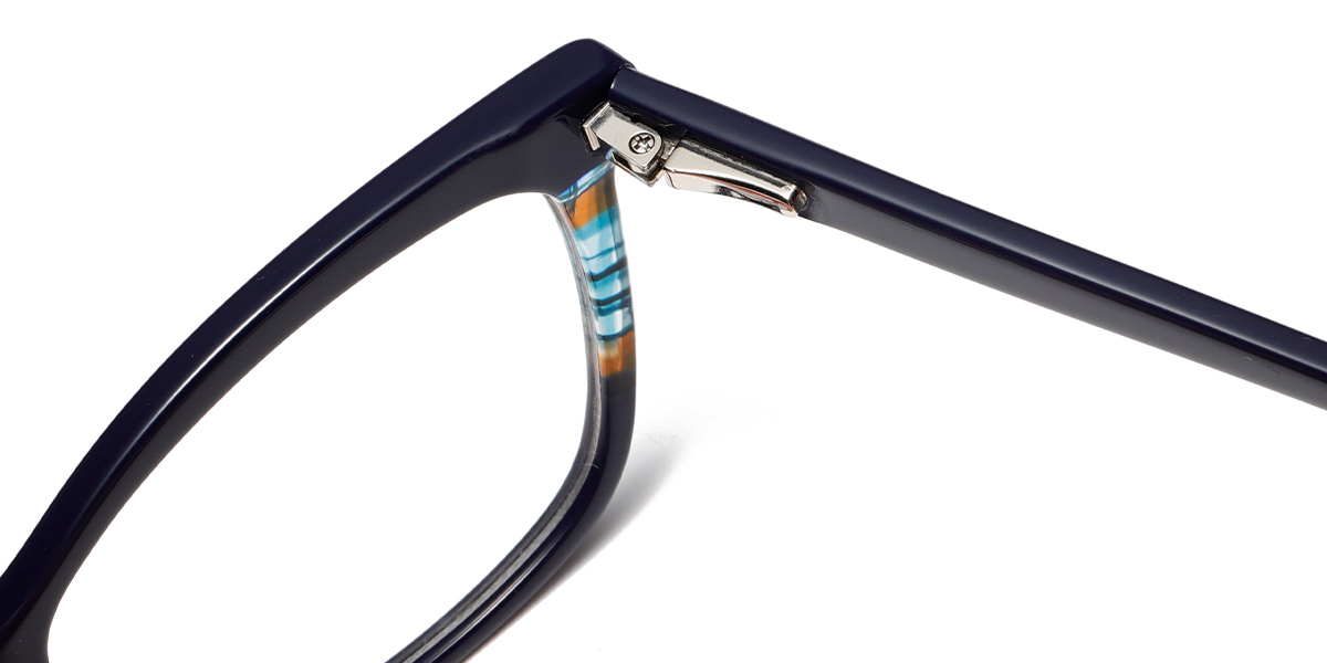 Acetate Square Reading Glasses pattern-blue