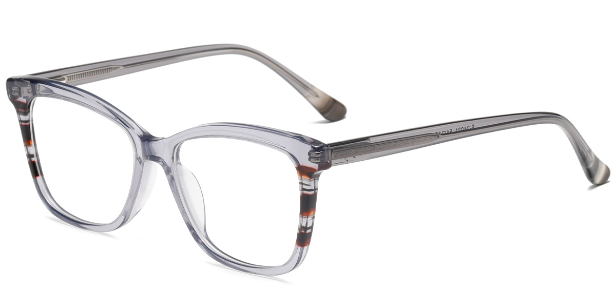 Acetate Square Reading Glasses pattern-grey