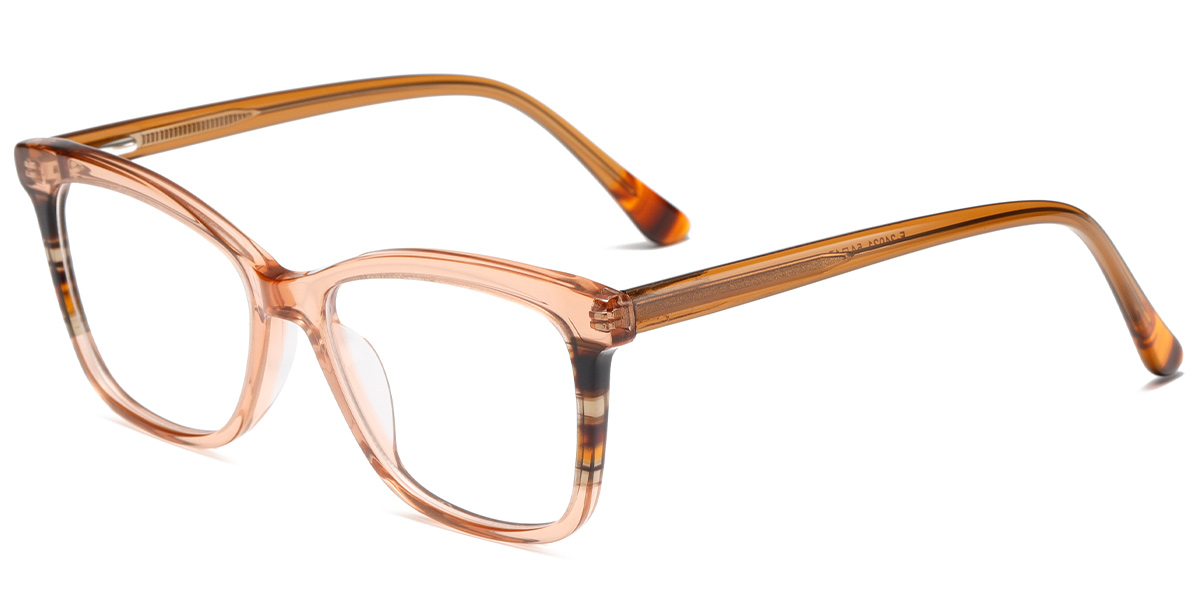 Acetate Square Reading Glasses pattern-brown