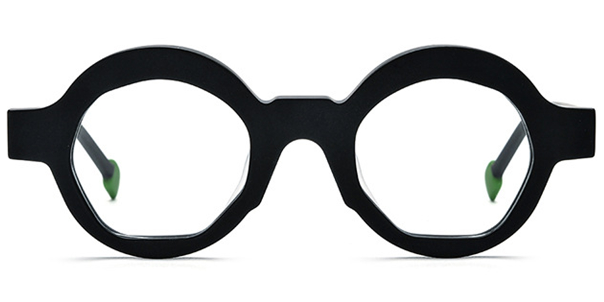 Acetate Round Reading Glasses black