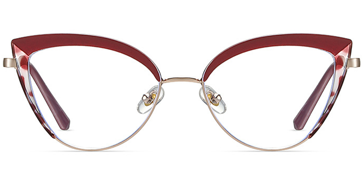 Cat Eye Reading Glasses pattern-purple