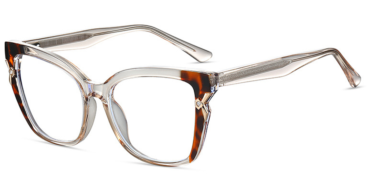 Square Reading Glasses pattern-light_brown