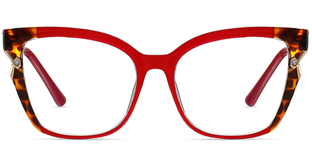 Square Reading Glasses pattern-red