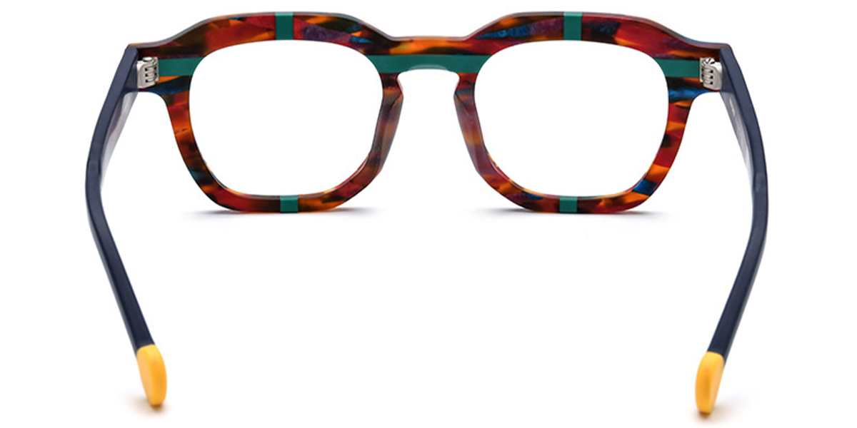 Acetate Square Reading Glasses pattern-brown