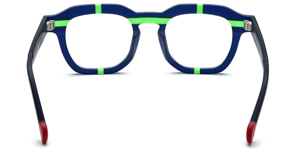 Acetate Square Reading Glasses pattern-blue