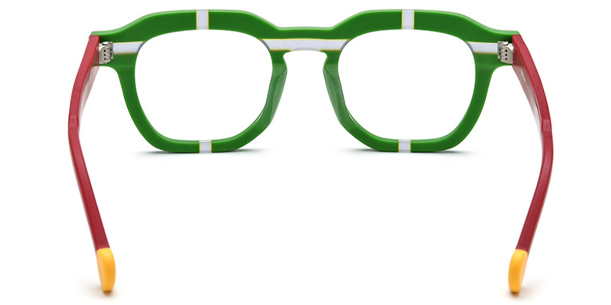 Acetate Square Reading Glasses pattern-green