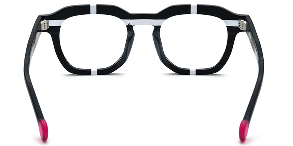 Acetate Square Reading Glasses pattern-black