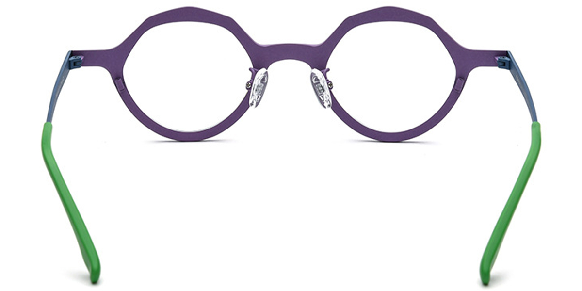 Titanium Geometric Reading Glasses pattern-purple