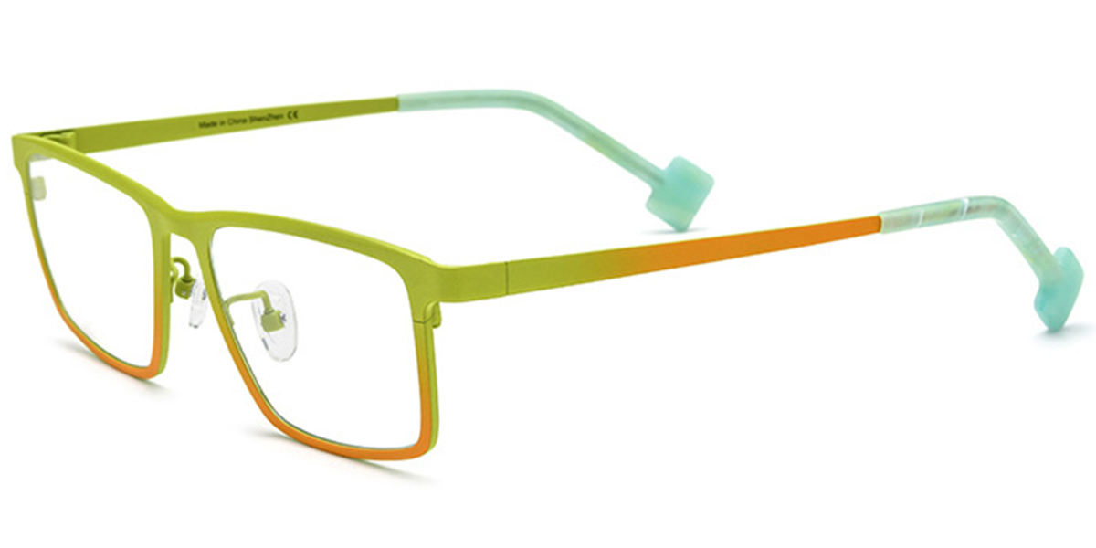 Titanium Square Reading Glasses gradient_yellow