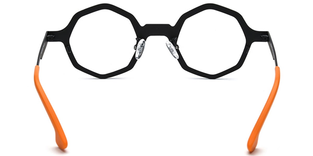 Titanium Geometric Reading Glasses pattern-black