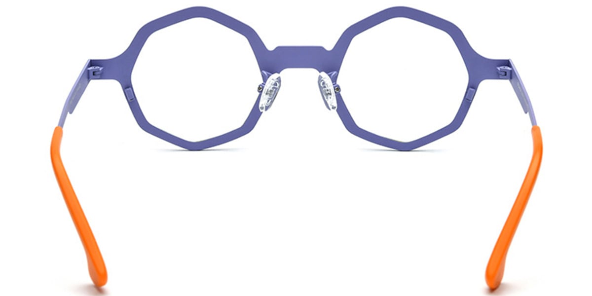 Titanium Geometric Reading Glasses pattern-purple